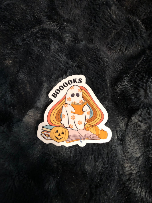 Book Ghost Waterproof Sticker, Halloween Sticker, Bookish Gift, Book Accessories,  Bookworm Gift, Book Lover Gift, Kindle Sticker