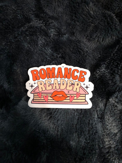 Romance Reader Waterproof Sticker, Bookish Gift, Book Accessories, Book Lover Sticker, Bookworm Gift, Romance Book Decoration, Smut, TBR