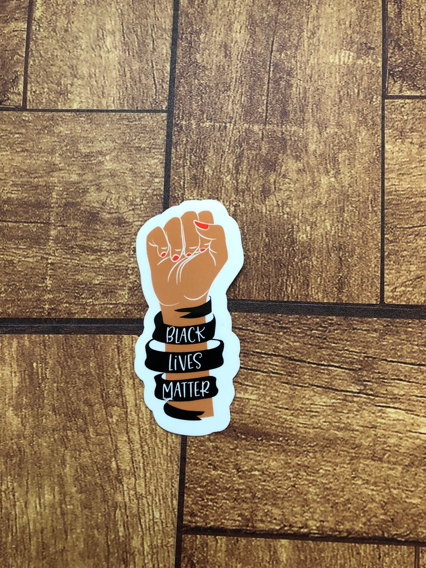 Black Lives Matter Sticker, BLM, Racial Equality Sticker, Racial Justice Sticker, End Racism Sticker, Anti-Racism, Water Bottle Sticker