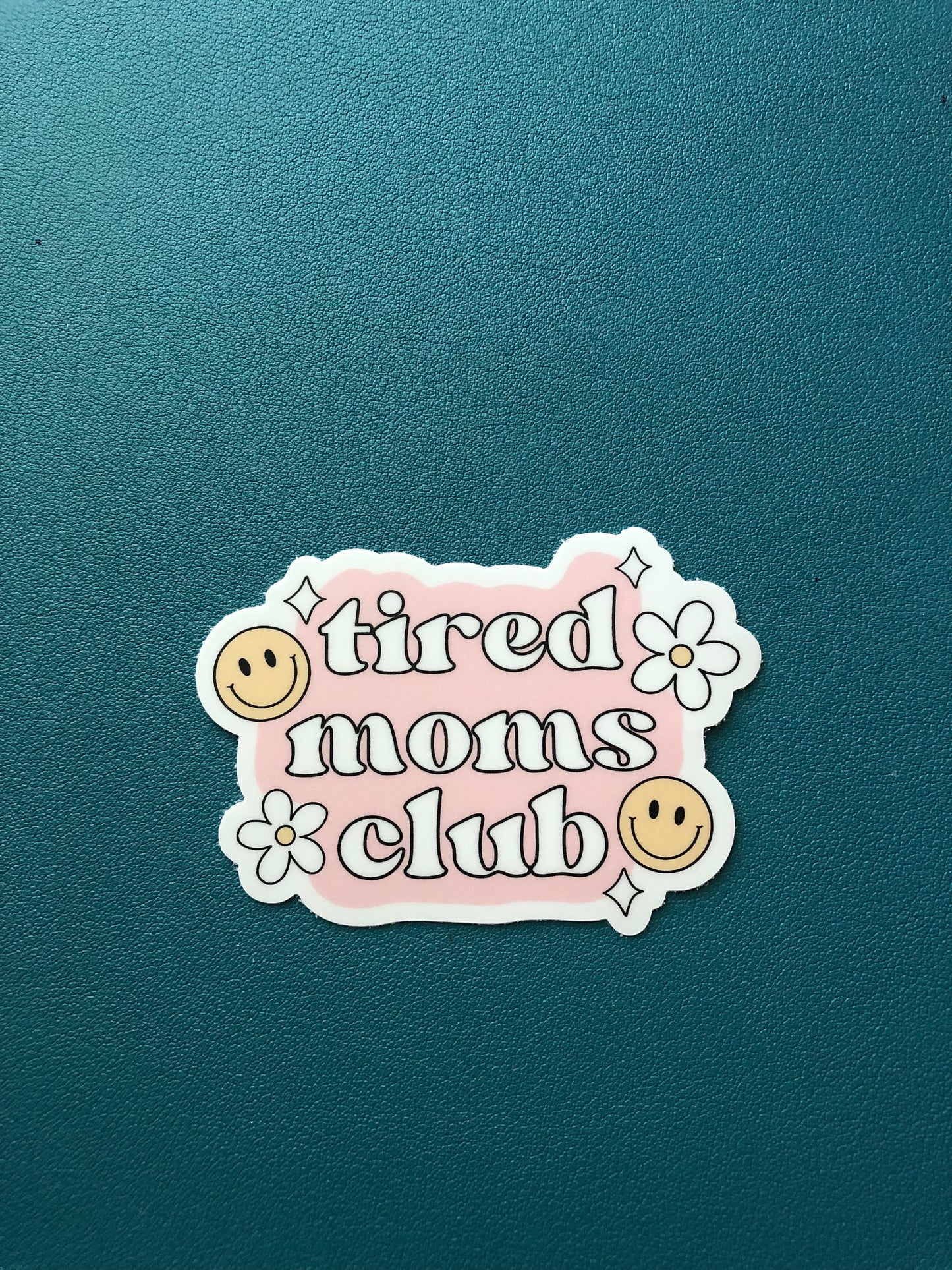 Tired Moms Club Waterproof Sticker, Overstimulated Moms Club Sticker, Water Bottle Sticker, Trendy, Funny Gift For Mom, Super Mom Sticker