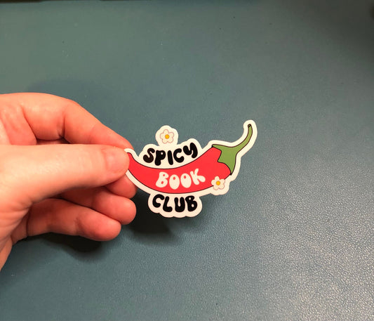 Spicy Book Club Waterproof Sticker, Smutty Books Sticker, Dark Romance Books, Fantasy Books, Book Lover Sticker, BookTok, Gift for Reader