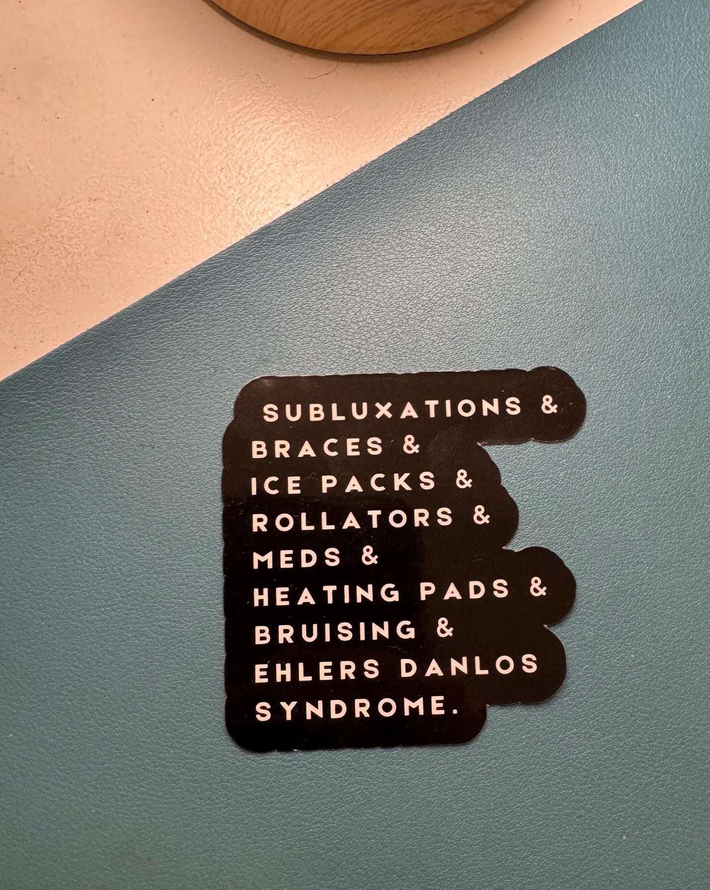 Chronic Illness Sticker, Invisible Illness Sticker, Ehlers Danlos Syndrome Sticker,Rare Disease, Medical Zebra, End Ableism, Disability