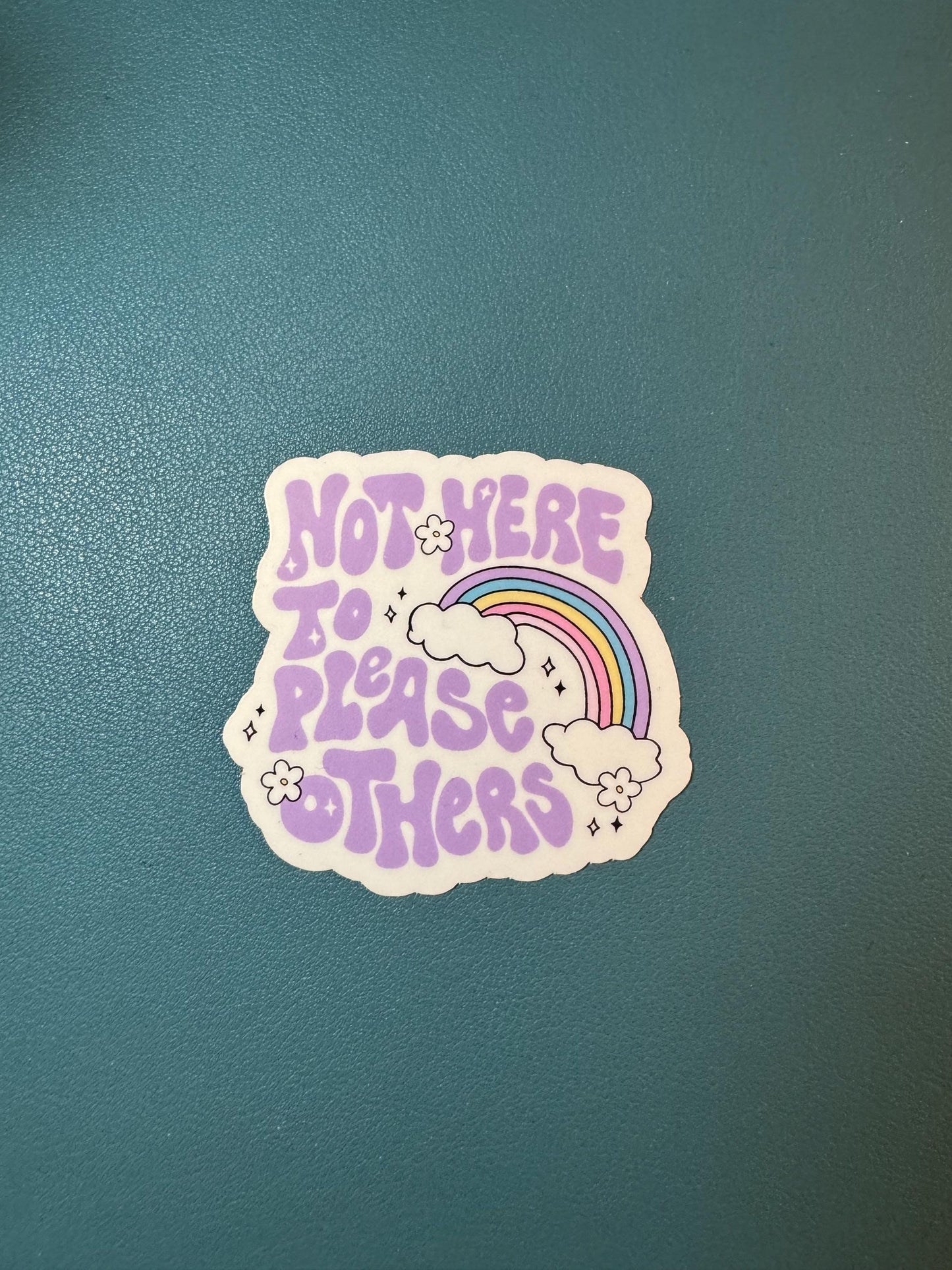Not Here To Please Others Sticker, Rainbow Sticker, Snarky Sticker, Own Who You Are, Be Yourself, Adult Humor, Sassy Sticker, Gift for Her