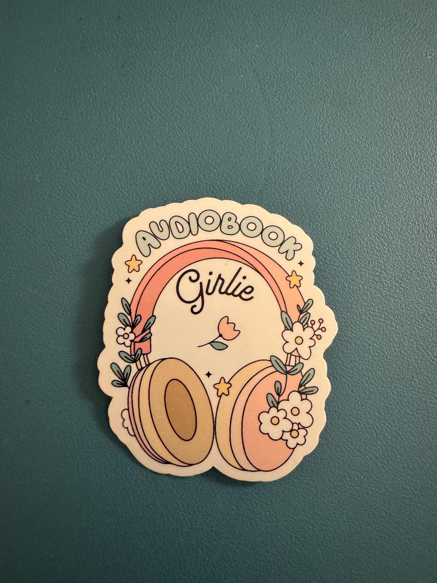 Audiobook Girlie Sticker, Book Lover Gift, Gift for Reader, Booktok, Libraries Matter, Kindle Sticker, TBR List, Fantasy Book Reader