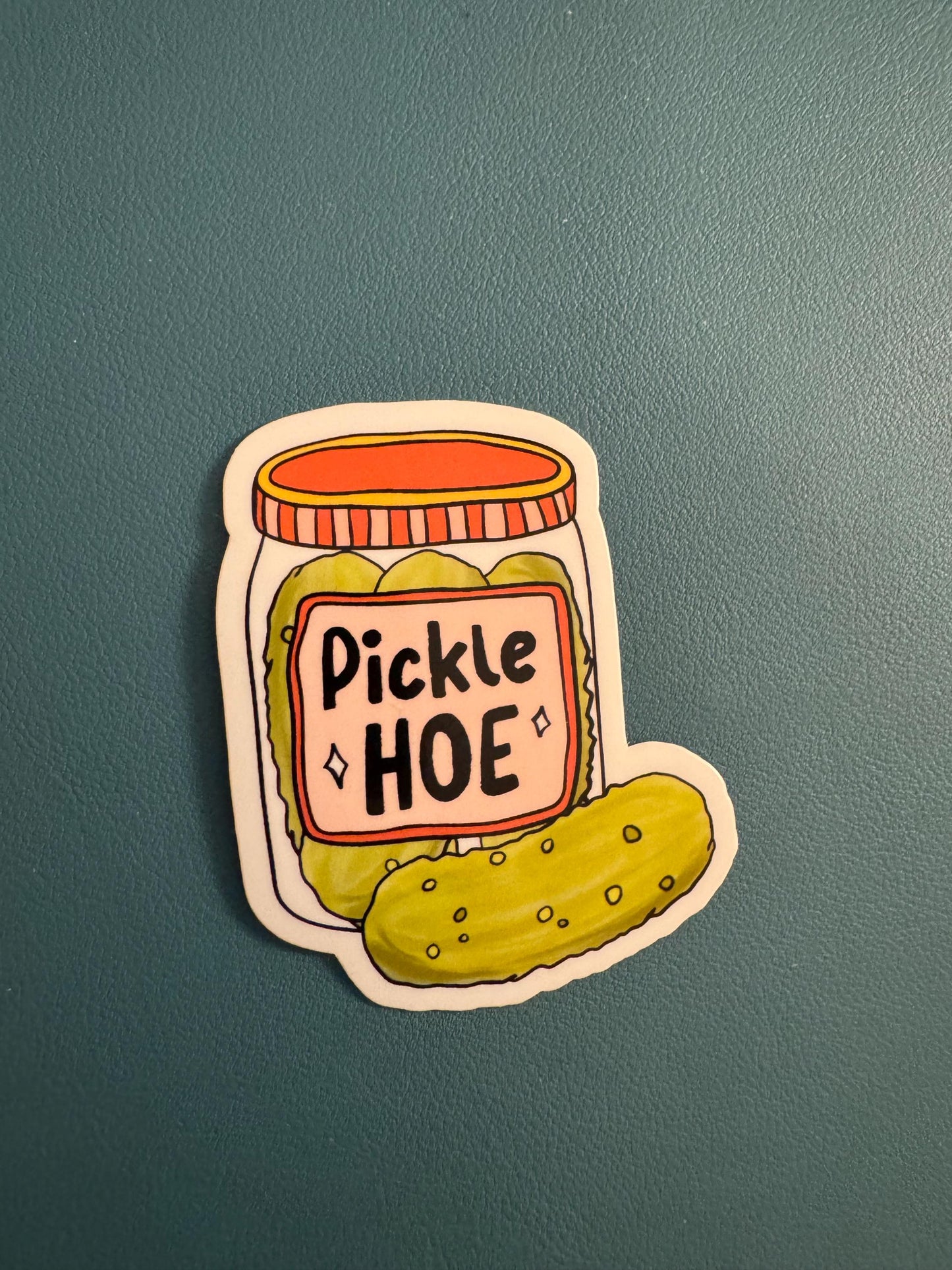 Pickle Hoe Waterproof Vinyl Sticker, Pickle Girl Sticker, Pickle Lover, Pickle Jar, Kindle Sticker