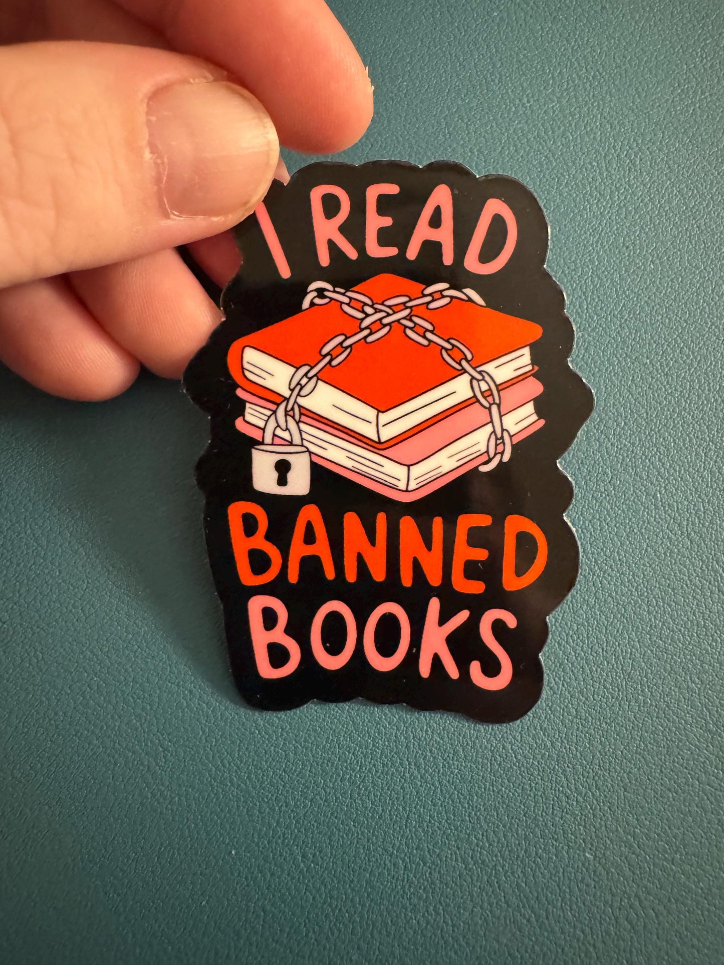 I Read Banned Books Sticker, Bookish Girlie Sticker, BookTok, Libraries Matter, Gift for Reader, Gift for Book Lover, Book Dragon, Smut