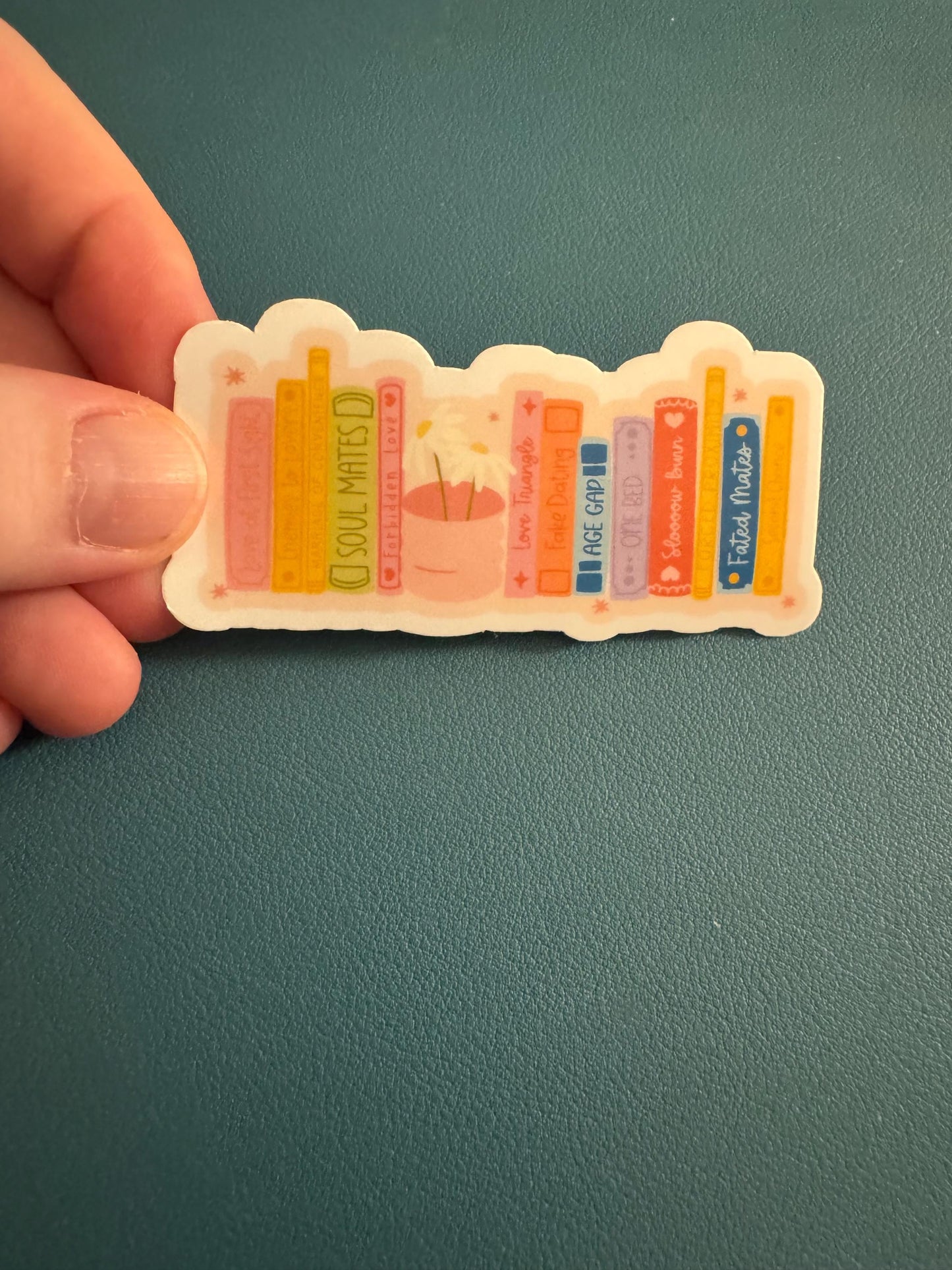 Book Tropes Vinyl Sticker, Book Stack, Book Shelf, Romantasy, Fated Mates, Age Gap Theme, Waterproof