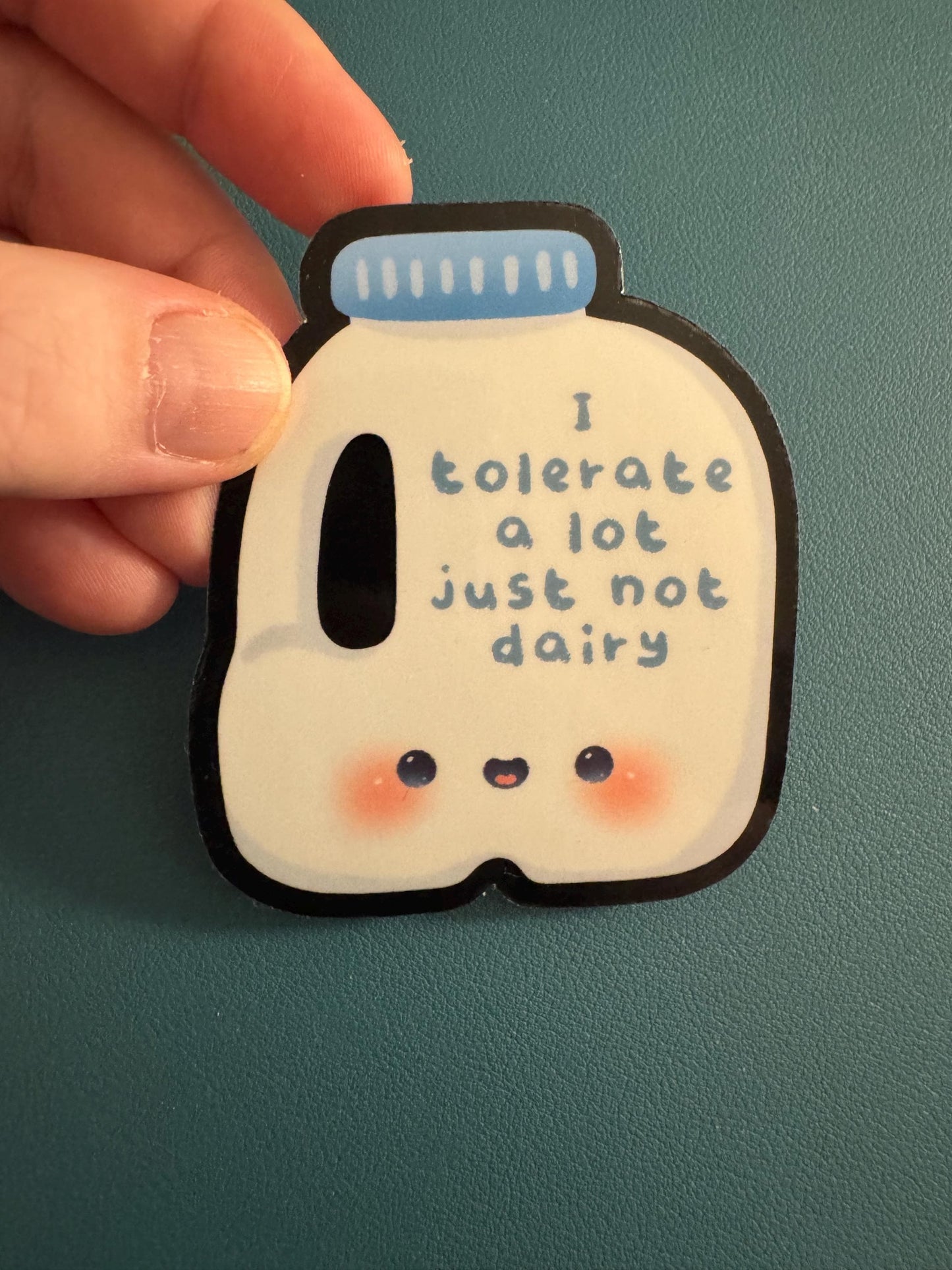 I Tolerate a lot Just Not Dairy Waterproof Sticker, Lactose Intolerant Vinyl Decal